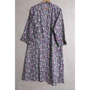 Robe de chambre en coton imprimé pour femmes, longue robe kimono, peignoir doux et respirant, tenue de détente bohème - Product Image 3