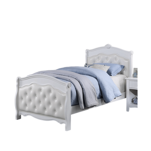 Testiera e Pediera in Ecopelle Bianca, Letto Matrimoniale per Camera da Letto Giovanile, 1 Pezzo, Struttura in Compensato, Letti Imbottiti di Alta Qualità - Product Image 4