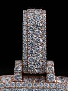 Colgante de Letra 3D Personalizado, Joyería Hip Hop, Moissanita, Plata 925, Joyería para Hombre, Estilo Rapero - Product Image 2