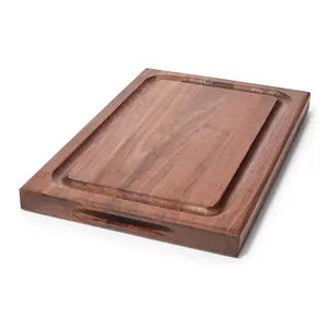 Tabla de cortar de madera de mango de Acacia larga rectangular Fabricante Nuevo diseño Proveedor de tabla de cortar de madera con acabado personalizado
