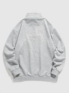 เสื้อสเวตเชิ้ตคอเต่าโอเวอร์ไซส์แบบซิป ¼  สำหรับผู้ชาย คุณภาพสูง รับสกรีนโลโก้ เสื้อสเวตเชิ้ตแบบยูนิเซ็กซ์ - Product Image 2