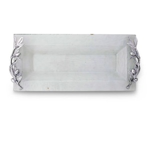 Dinner <b>Table</b> <b>Decor</b> Serving Tray High Class Quality Food Server Metal Tray Unique Style Nickel Plated Finishing Server Metal Tray - Product Image 1