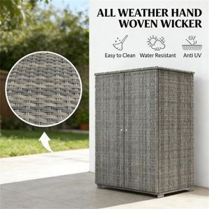 Armadio da esterno grigio scuro con ripiani - Product Image 3