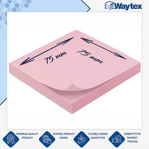 Blocs de notes autocollantes repositionnables de qualité supérieure, best-sellers - Bloc de 100 feuilles, rose 75 x 75 mm pour les acheteurs en gros - Product Image 2