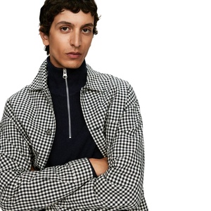 Suéter de punto personalizado de otoño sólido con media cremallera, poliéster acrílico, algodón, logotipo frontal para suéter, jersey para hombre con logotipo personalizado - Product Image 4