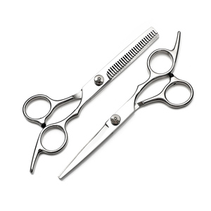 Black Coated Stainless Steel Professional Barber <b>Scissors</b> <b>Left</b>-<b>Handed</b> Comfortable Finger Rest Fancy Screw Hair Hair Dressing - Product Image 3