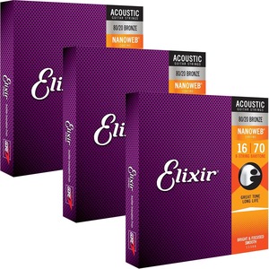 Compre cuerdas de guitarra Elixir, paquete de 3 cuerdas originales con revestimiento, proveedor mayorista al por mayor para exportación - Product Image 1