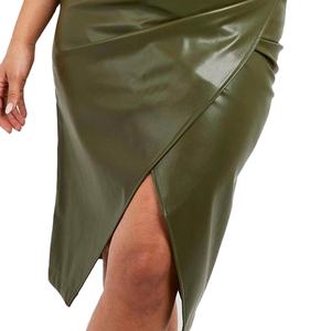 Jupes en cuir formelles mi-longues pour femmes, respirantes, écologiques, couleur personnalisable, vente en gros, design sur mesure - Product Image 5