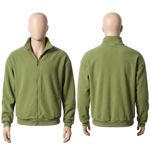เสื้อแจ็คเก็ตทำงานผ้าฟลีซโพลาร์พรีเมียม 320 GSM สีดำสนิท แต่งแผงสีตัดกัน ปักลายตามสั่ง ซิปหน้า เสื้อนิรภัยสำหรับฤดูหนาว เดินป่า แคมป์ปิ้ง - Product Image 3