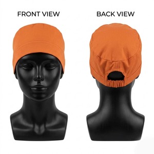 Casquette de Chef Premium en Polycoton 190 GSM Orange – Chapeau de Travail de Cuisine Respirant, Durable, Tissu Imperméable, Logo Personnalisé, Uniforme Numérique - Product Image 1