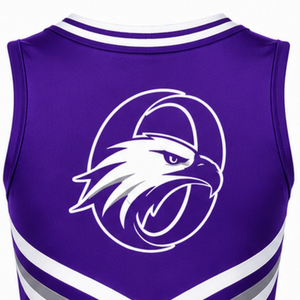 Customized Purple Cheer <b>Shirt</b> Sleeveless Athletic Team Sports Top Competition Training Cheer Squad Uniform Performance Wear - Product Image 5