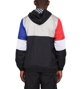 Wholesale Lightweight Men's Summer Windbreaker Jacket Plus Size Color <b>Block</b> Polyester Zipper Windproof Breathable Waterproof - Product Image 2