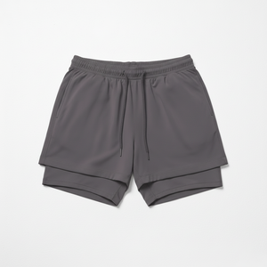 Shorts de course athlétiques 2-en-1 personnalisés pour hommes, séchage rapide, légers, écologiques, imperméables, pour fitness, entraînement et natation avec doublure intégrée - Product Image 5