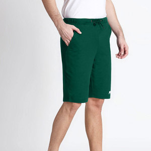 Pantalones Cortos Bermuda Casuales para Hombre, Color Verde Sólido, Cintura Media, Cierre con Cordón, 100% Algodón, Transpirables, Diseño con Bolsillos, Tejido de 220g - Product Image 4