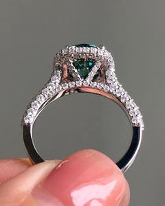 Wholesale Sterling Silver <b>Moissanite</b> Ring for Women 0.5 1carat Shine Stone Wedding Engagement <b>Jewelry</b> Gift - Product Image 4