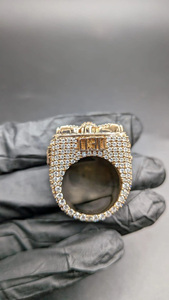 Luxury Eagle Statement <b>Iced</b> Out Hip Hop Style Men's Chunky <b>Ring</b> Rhodium Plated 925 Sterling Silver Marquise Cut Engagement <b>Ring</b> - Product Image 2