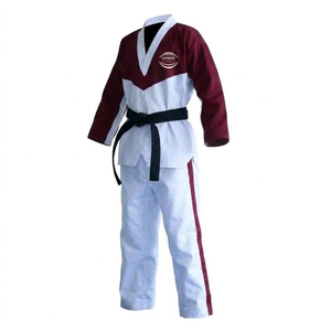 Combinaison de karaté bicolore personnalisée pour hommes, professionnelle, durable, en polycoton, séchage rapide, respirante, pour la compétition et l'entraînement en arts martiaux - Product Image 2