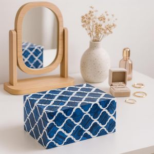 Handmade Resin Inlay Jewelry <b>Box</b> Storage Organizer for Rings Earrings Trinkets Decorative Wooden <b>Keepsake</b> <b>Box</b> for Home - Product Image 1