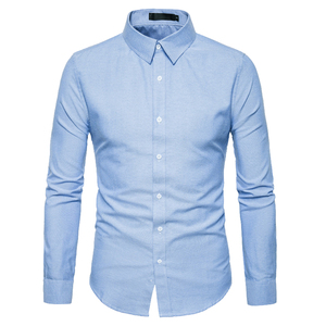 Chemise habillée décontractée pour homme en coton 100% de qualité supérieure, à manches longues, coupe ajustée, séchage rapide, anti-plis, respirante, idéale pour l'été - Product Image 4