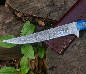 Brand New Edition Custom Handmade Damascus Steel Fillet Fishing <b>Knife</b> Extra <b>Sharp</b> Razor <b>Kitchen</b> Chef <b>Knife</b> with Pine Cone Handle - Product Image 3
