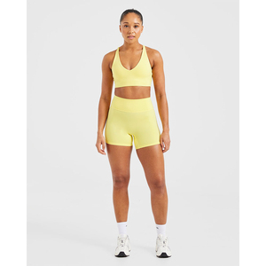 High Quality Staple Sports <b>Bra</b> Adjustable Back <b>Straps</b> V Shaped Neckline High Impact Latest Women Fitness Sports <b>Bra</b> - Product Image 3