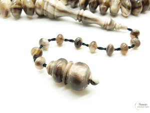Enormes cuentas de oración islámicas de cuerno de búfalo, tasbih, subha, misbah - Product Image 2