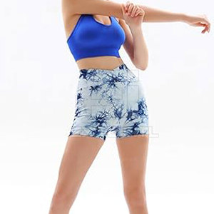 กางเกงขาสั้นโยคะเอวสูงสำหรับผู้หญิง ระบายอากาศได้ดี ไร้ตะเข็บ กระชับสะโพก เหมาะสำหรับออกกำลังกาย ผลิตจากผ้าสแปนเด็กซ์/ไนลอน ปรับแต่งได้ - Product Image 6