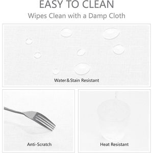 Rectangle 8 <b>Feet</b> Linen Textured Tablecloth 60x120 Inch Stain & Wrinkle Resistant Washable Polyester Decorative <b>Table</b> Cover - Product Image 2