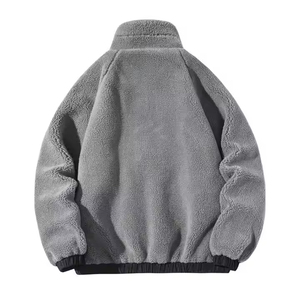 Reinforced Stitched windproof fur <b>jacket</b> winter <b>warm</b> fleece coat fuzzy plush thermal outerwear zip up heavy cozy <b>jacket</b> - Product Image 4