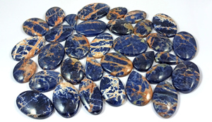 Cabujones de Sodalita Natural de Alta Calidad en Diversas Formas con Base Plana, Piedras Preciosas de Sodalita al por Mayor, Todos los Tamaños Disponibles - Product Image 3