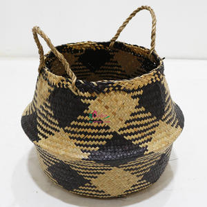 ตะกร้าหญ้าทะเลสานมือพับเก็บได้เป็นมิตรกับสิ่งแวดล้อมและมีสไตล์สำหรับใช้ในบ้าน - Product Image 5