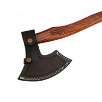 Burraq Tête de hache Tomahawk en acier Damas, faite main sur mesure, avec manche en bois de rose de qualité industrielle, 19 pouces, pour camping et chasse en extérieur