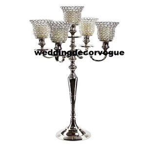 Candelabro de 5 Brazos Dorado, Portavelas de Piso, Elegante Centro de Mesa para Bodas, Iglesias, Fiestas, Decoración para Eventos - Product Image 5