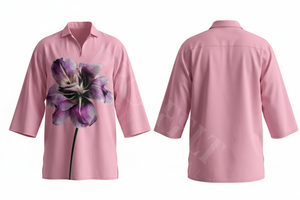 Chemise Décontractée Personnalisée Tendance et Respirante, Légère, Couleur Unie, ou Surchemise Imprimée à Motifs Floraux Personnalisés – Vente en Gros - Product Image 6