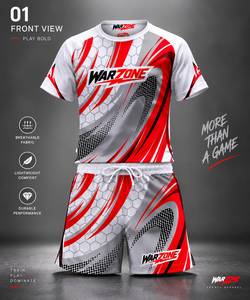 T-shirt sportif à manches courtes pour homme Warzone, imprimé par sublimation sur le devant, respirant, séchage rapide, tissu tricoté, coupe classique - Product Image 1