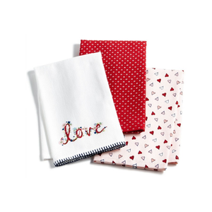 Paños de Cocina Bordados de Algodón Hilado en Anillo con Diseño de Corazones Punteados, Certificación OEKO-TEX, 50x70cm, 220 GSM, Sin Pelusas, Duraderos, Calidad Hotelera - Product Image 2