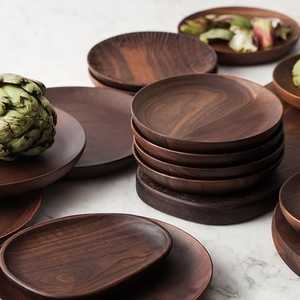 Artisan Handcrafted Polished Classic Wooden Charger Dinner Plate Natural Mango Wood Grain Emerald Surface Eco-Friendly Plate - Product Image 1