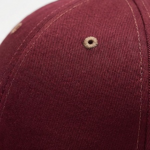 <b>Maroon</b> 6-Panel Baseball Cap Adjustable Fitted Unisex Cotton Twill Solid Color Casual Hat for Adults - Product Image 5