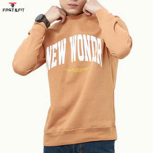 Sudadera de cuello redondo de algodón polar para hombre, holgada, informal, con logo personalizado bordado, ecológica, superventas para invierno - Product Image 1