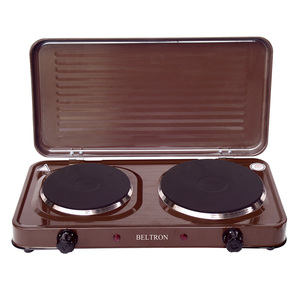 Fornello Elettrico Portatile a Doppio Bruciatore da 2500W con Scocca in Metallo e Coperchio - Elettrodomestico da Cucina - Product Image 4