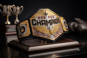 Cinturón de Campeonato de Lucha en Parejas - Ronpex International RI-2605, Personalizado, de Latón y Cuero, Equipo de Entrenamiento de Artes Marciales Suaves - Product Image 4
