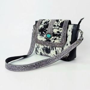 Fashion Handmade Genuine Leather Crossbody Bag for Girls with Detachable Tooled Strap - Product Image 4