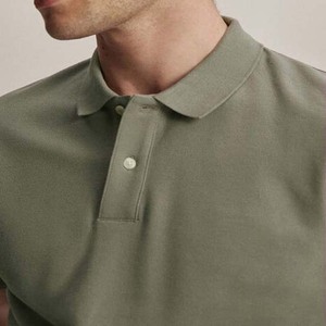 Chemises polo à manches courtes pour hommes, décontractées, anti-rides, en tricot uni, polyester/coton, 180g, longueur normale - Product Image 5