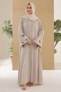 Wholesale Luxury Diamond Open Button <b>Abaya</b> Dress Turkey Modest Dubai EID Robe for Women Casual Style Luxury Kimono for Muslims - Product Image 4
