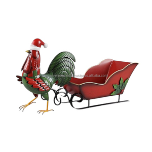 Adornos Navideños de Metal con Forma de Trineo de Santa Claus, Hechos a Mano, Tamaño Personalizable, Decoración Navideña para Mesa, Uso Interior y Exterior, Rana - Product Image 3