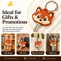 Capuchons de clés personnalisés en silicone souple, imprimés sur mesure, mignons, artistiques et inoubliables, pour animaux, vente en gros