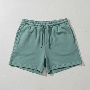 Shorts en molleton personnalisés pour hommes, couleur unie, pour la gym et les loisirs, taille élastique, vente en gros OEM, production rapide en usine - Product Image 4