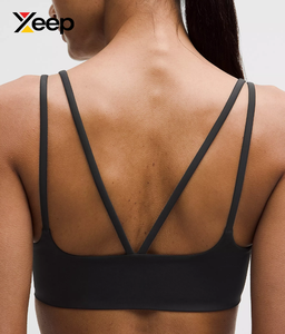 เสื้อชั้นในกีฬาโยคะคุณภาพสูงสำหรับผู้หญิง XEEP รุ่น XC-SB-188 แบบเรียบง่าย ระบายอากาศได้ดี สายปรับได้ แผ่นรองถอดออกได้ รองรับได้ดีเยี่ยม แห้งเร็ว - Product Image 4