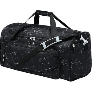 Sports Duffle Bag Rolling Trolley System Polyester Carry On Backpack With <b>Wheels</b> Lightweight Gym Travel Bag Zipper Closure Casua - Product Image 3