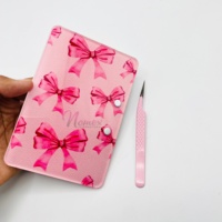Qualité supérieure, durable, imperméable, design élégant, plaque à cils en acrylique en forme de cœur et de papillon, écologique, rectangulaire, rose